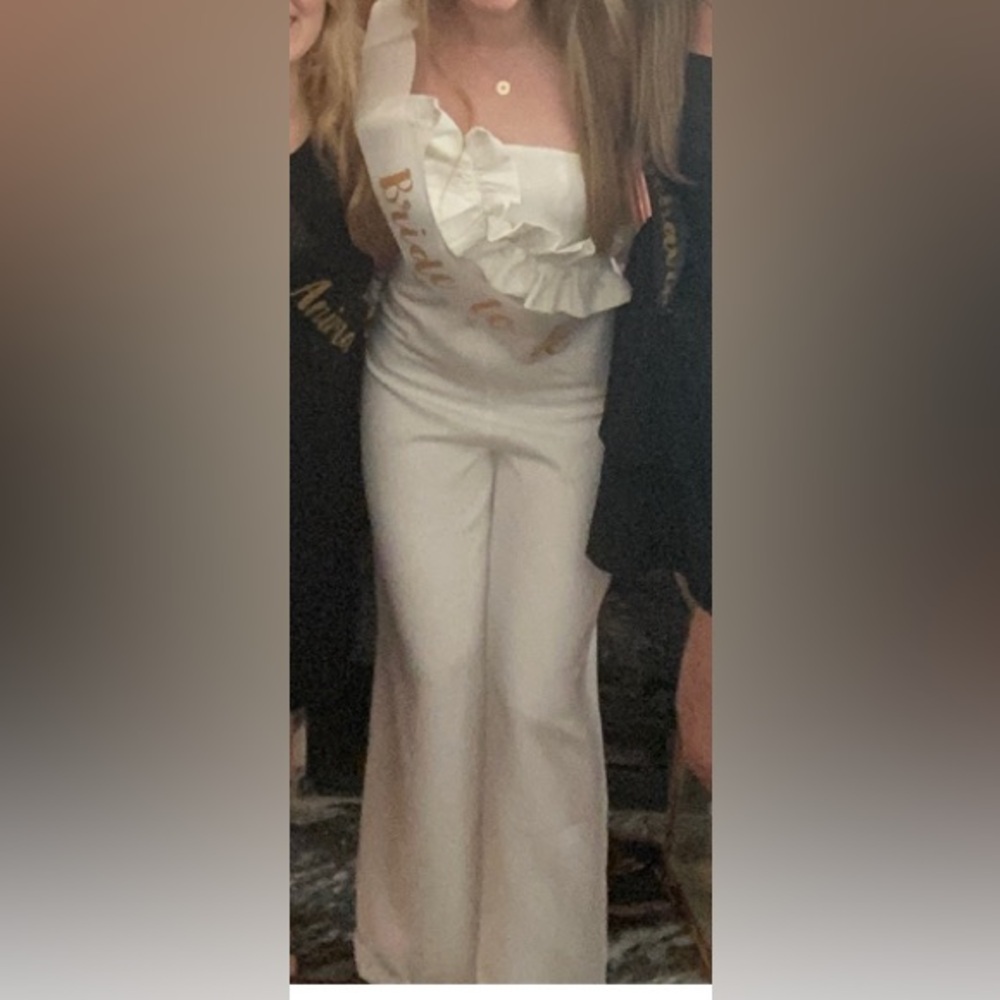White Vestique Bridal Jumpsuit - Bachelorette